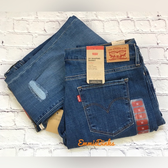 NWT 2 Pair of Levi’s 311 Hypersoft Shaping Skinny Jeans / Soft Stretch Denim - Picture 6 of 16